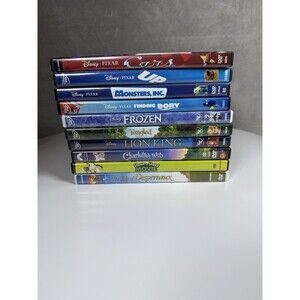 Disney Pixar DVD Lot Kids Movies Cars Frozen Lion King Tangled Dory +10